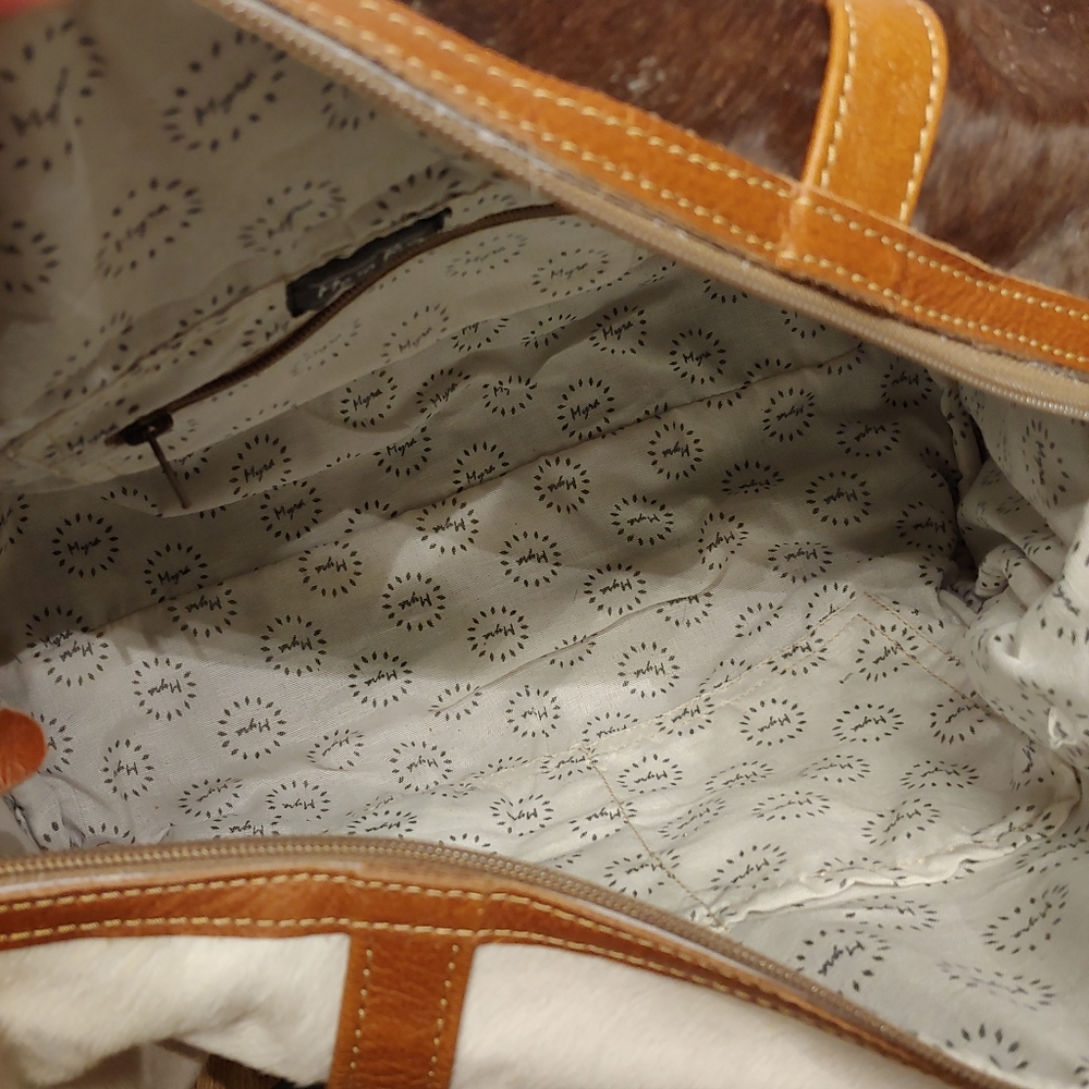New Myra Bag Onyx Cowhide Leather Mini Small Duffel Western Travel Weekender - Picture 15 of 15